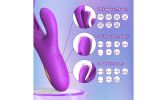 Rabbit Tapping Vibrator Dildo G Spot Vibrator with 7 Flapping Modes Sex Toys