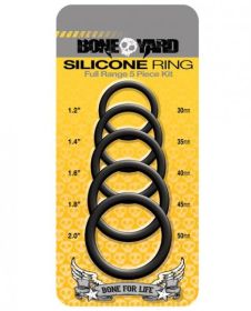 Boneyard Silicone Ring 5 Piece Kit Black (SKU: TCN-RTBY0100)